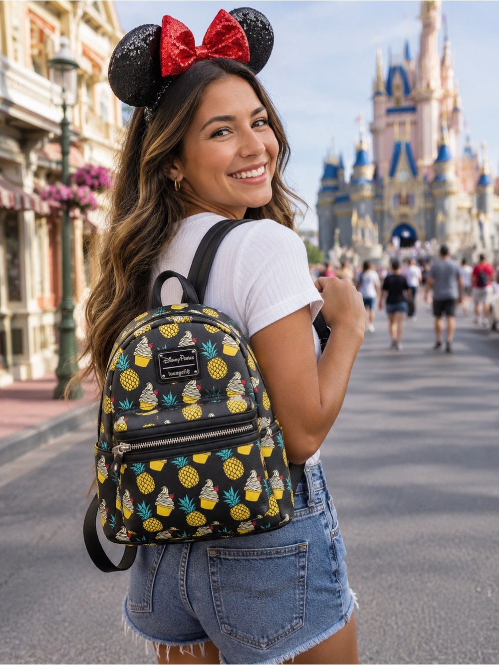 Disney Parks Loungefly Pineapple Dole Whip Mini Backpack RARE